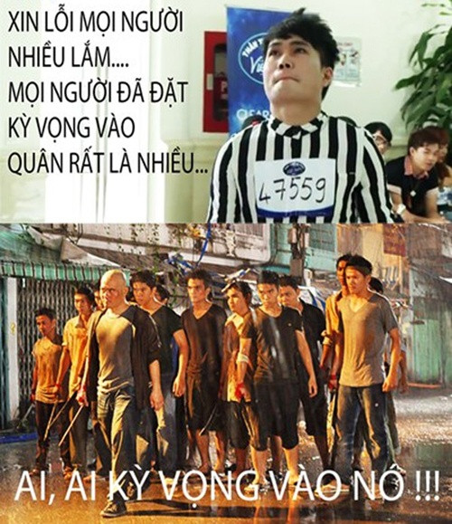 Quân Kun tiếp tục trở thành đề tài cho dân mạng châm biếm. Ảnh: FB. Quân Kun tiếp tục trở thành đề tài cho dân mạng châm biếm. Ảnh: FB