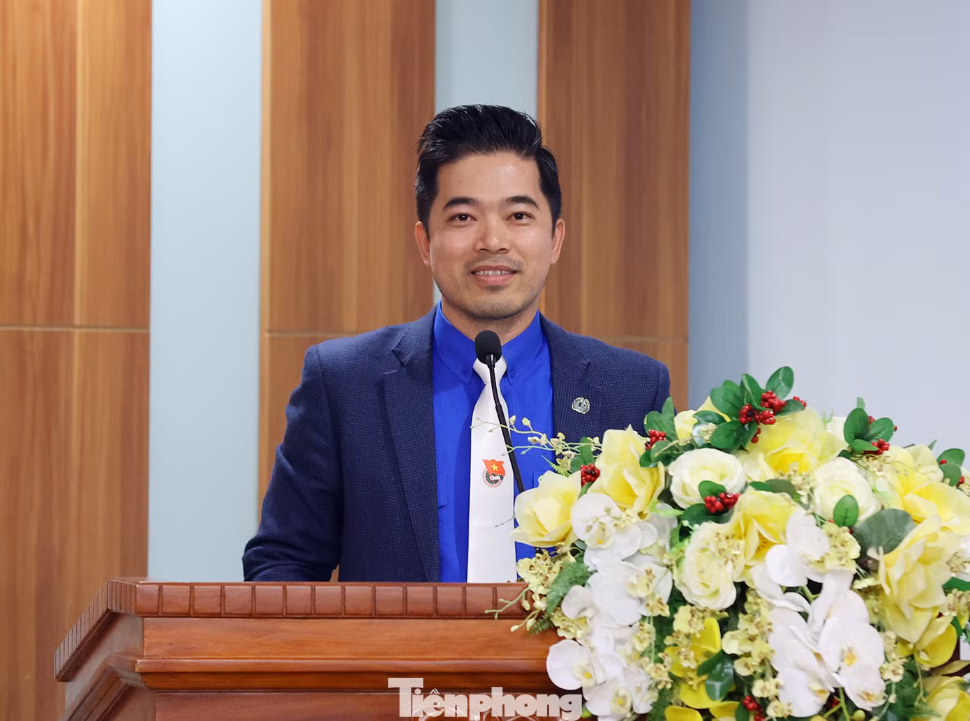 Đồng chí Lê Mạnh Cường, Bí thư Đoàn Thanh niên Kiểm toán Nhà nước phát biểu tại hội nghị Đồng chí Lê Mạnh Cường, Bí thư Đoàn Thanh niên Kiểm toán Nhà nước phát biểu tại hội nghị
