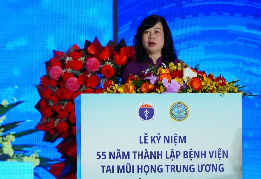 Bộ trưởng Bộ Y tế Đào Hồng Lan phát biểu tại lễ kỉ niệm Bộ trưởng Bộ Y tế Đào Hồng Lan phát biểu tại lễ kỉ niệm