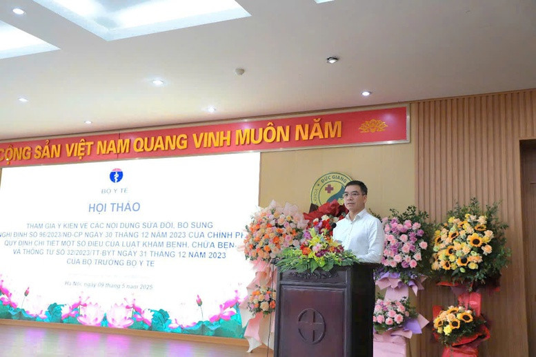 TS. Hà Anh Đức, Cục trưởng Cục Quản lý khám, chữa bệnh phát biểu tại hội thảo.