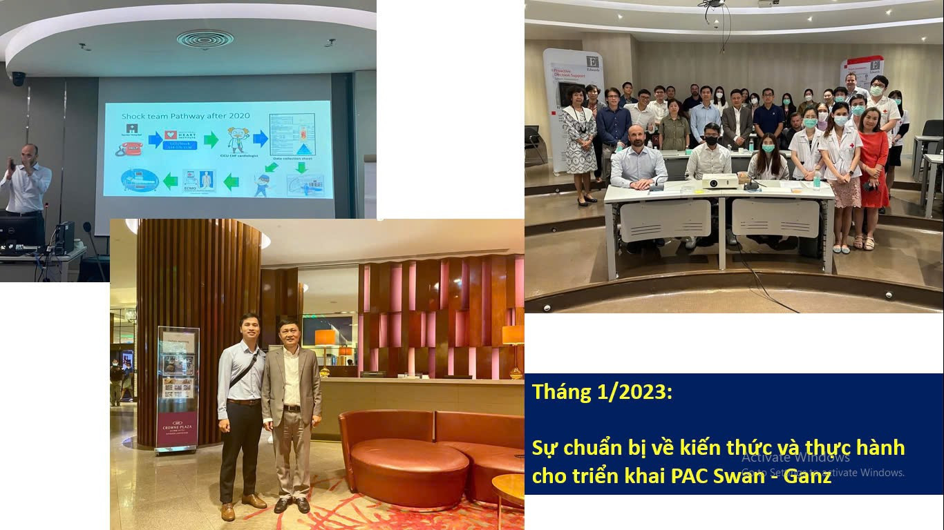 Nhóm bác sĩ sang Thái Lan để học, thực hành với các chuyên gia về sốc tim và áp dụng Catheter Swan – Ganz