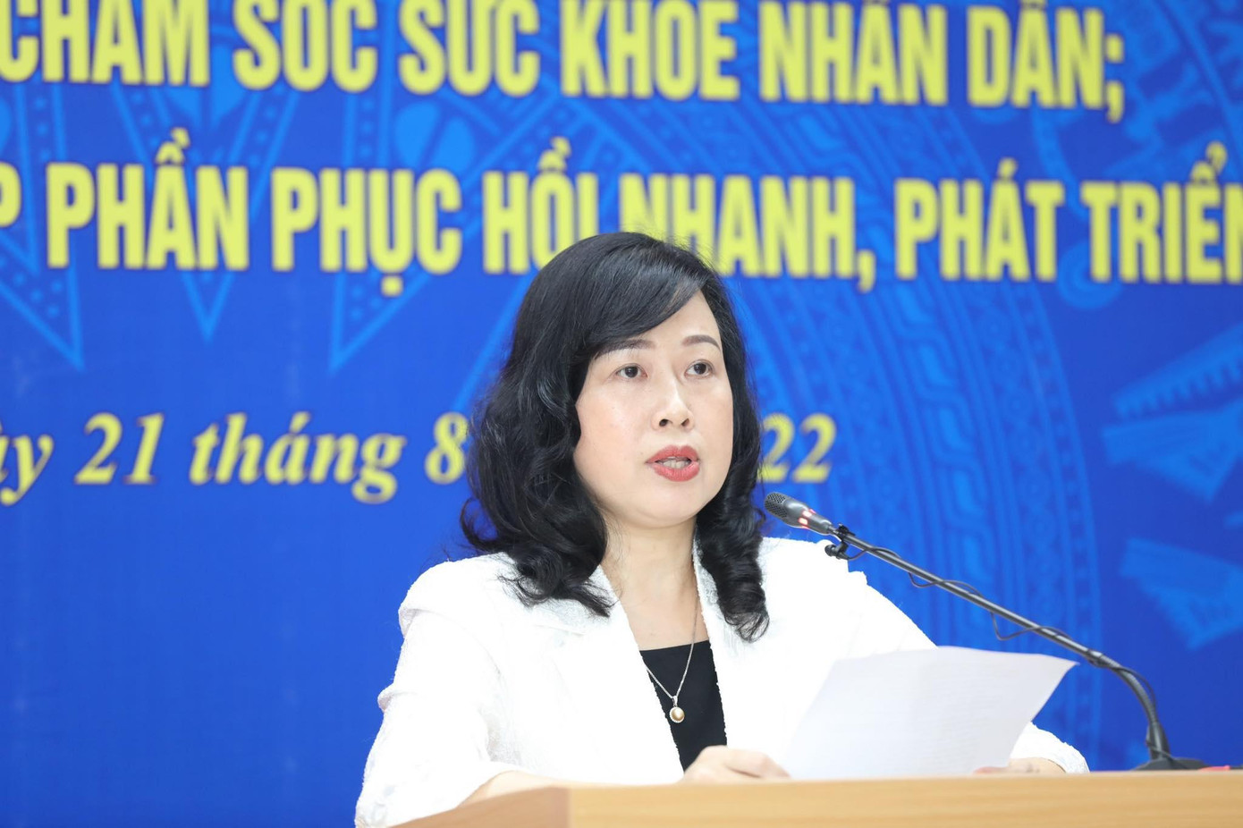 Quyền Bộ trưởng Bộ Y tế Đào Hồng Lan Ảnh: Như Ý