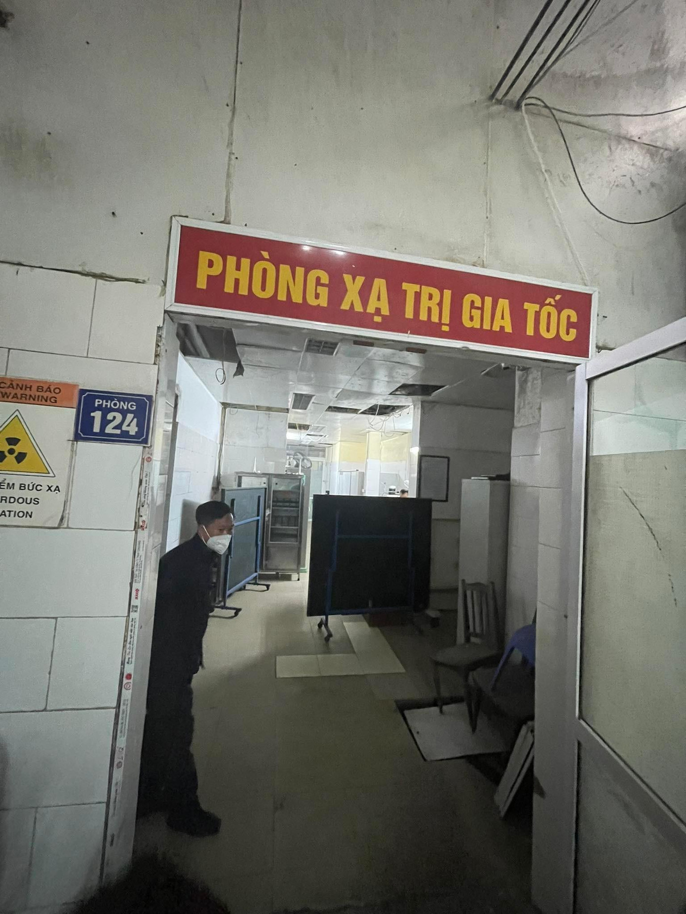 Phòng Xạ trị gia tốc hiện đang "bỏ hoang" Ảnh: Thái Hà