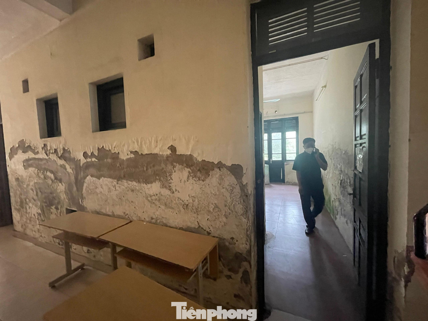 Trường Cao đẳng Y tế trực thuộc BV Bạch Mai trong tình trạng xuống cấp từ vài năm nay. Ảnh: Thái Hà