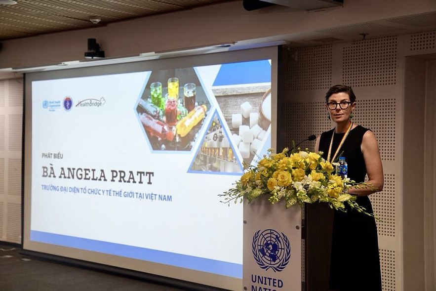 TS. Angela Pratt, Trưởng Đại diện WHO tại Việt Nam chia sẻ tại hội thảo. TS. Angela Pratt, Trưởng Đại diện WHO tại Việt Nam chia sẻ tại hội thảo.