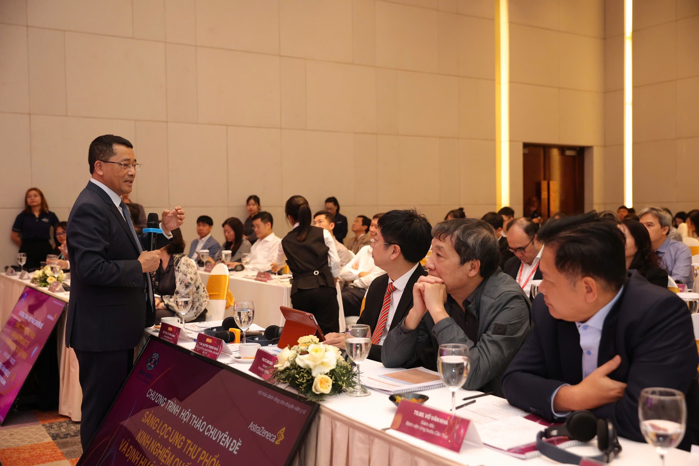 GS.TS. Lê Văn Quảng, Giám đốc Bệnh viện K chia sẻ tại hội thảo ngày 11/4. GS.TS. Lê Văn Quảng, Giám đốc Bệnh viện K chia sẻ tại hội thảo ngày 11/4.