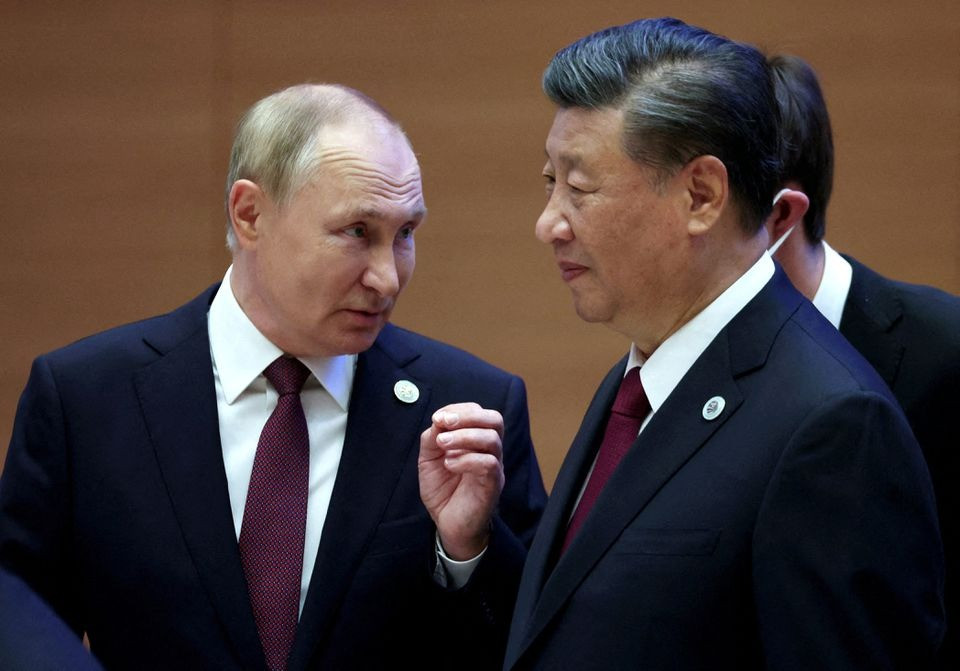 Tổng thống Nga Vladimir Putin và Chủ tịch Trung Quốc Tập Cận Bình. Ảnh: Reuters Tổng thống Nga Vladimir Putin và Chủ tịch Trung Quốc Tập Cận Bình. Ảnh: Reuters