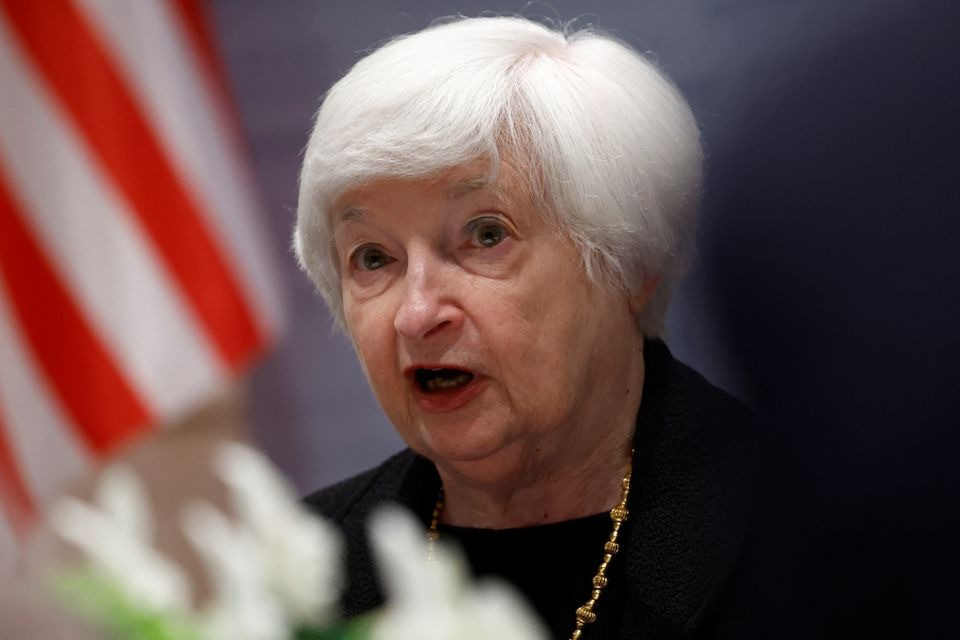 Bộ trưởng Tài chính Mỹ Janet Yellen gặp đại diện của cộng đồng doanh nghiệp Mỹ tại Trung Quốc ngày 7/7. Ảnh: Reuters Bộ trưởng Tài chính Mỹ Janet Yellen gặp đại diện của cộng đồng doanh nghiệp Mỹ tại Trung Quốc ngày 7/7. Ảnh: Reuters