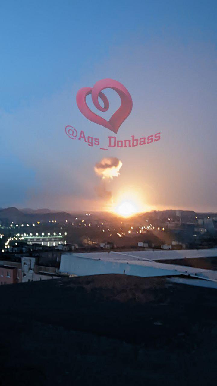 Hình ảnh Donetsk bị tấn công. Ảnh: Telegram