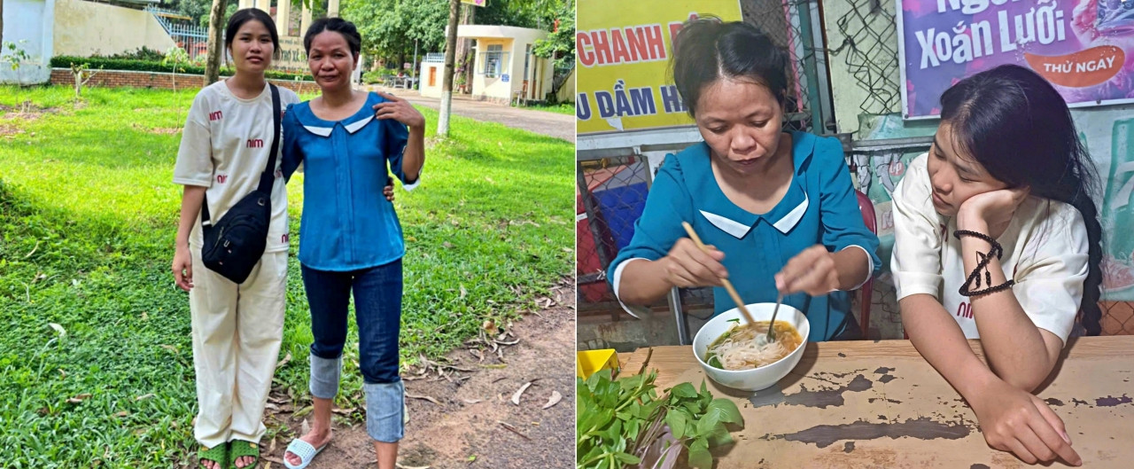 Cô gái trẻ cho biết bà Bình có bệnh về thần kinh. Ảnh: Nhân vật cung cấp