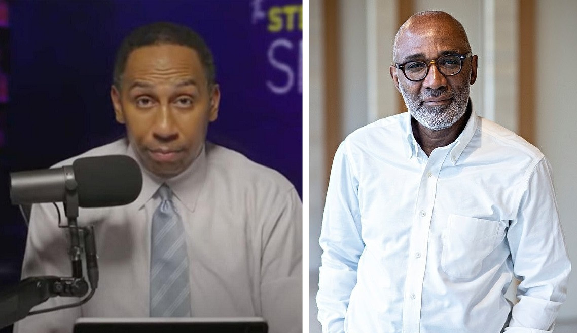 Stephen A. Smith và Sir Trevor Phillips (phải) đều nhận xét không tốt về Harry và Meghan. Ảnh: YouTube/Rex. Stephen A. Smith và Sir Trevor Phillips (phải) đều nhận xét không tốt về Harry và Meghan. Ảnh: YouTube/Rex.