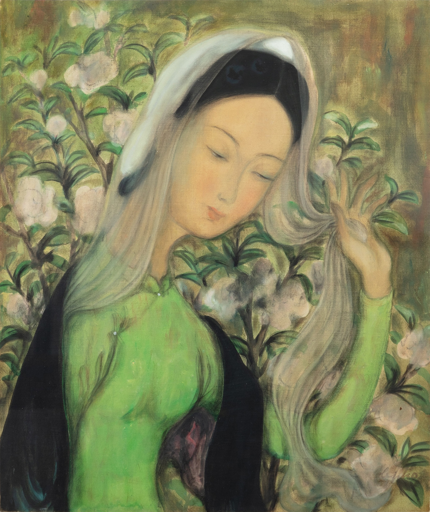 Femme au voile (Người phụ nữ có mạng che mặt) - Lê Phổ.