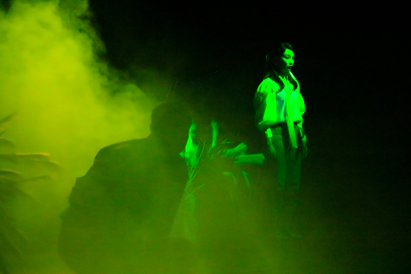 Cảnh trong vở Trái tim oan khuất của sân khấu Hoàng Thái Thanh.