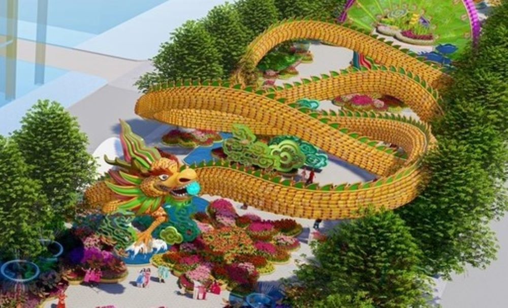 Mô hình Rồng trên Đường hoa Mô hình Rồng trên Đường hoa