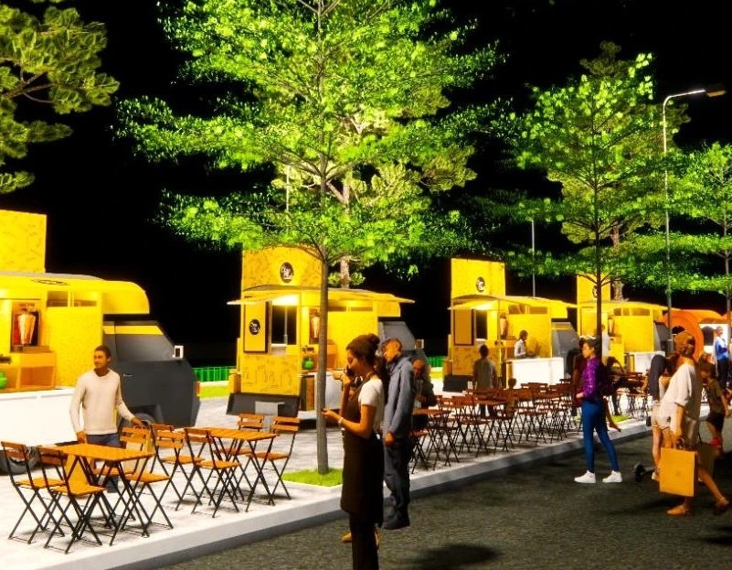 Phối cảnh Phố đêm Trung Sơn (Nguồn: UBND Bình Chánh)