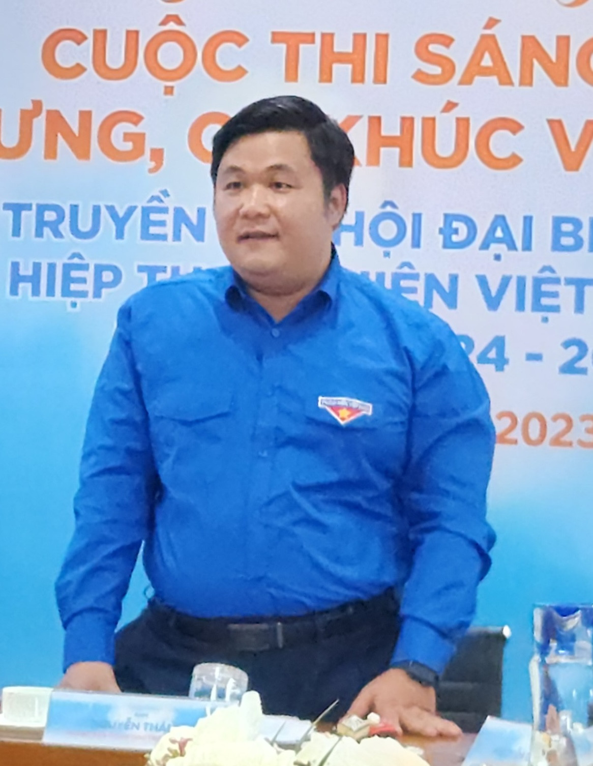 Anh Nguyễn Thái An - Trưởng ban Tuyên giáo T.Ư Đoàn phát biểu tại cuộc họp Anh Nguyễn Thái An - Trưởng ban Tuyên giáo T.Ư Đoàn phát biểu tại cuộc họp