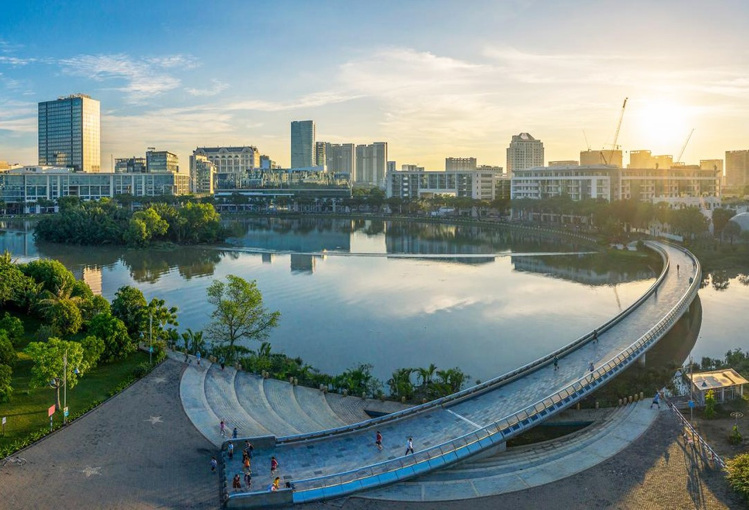 Khu vực Hồ Bán Nguyệt - Cầu Ánh Sao Phú Mỹ Hưng hiện nay.