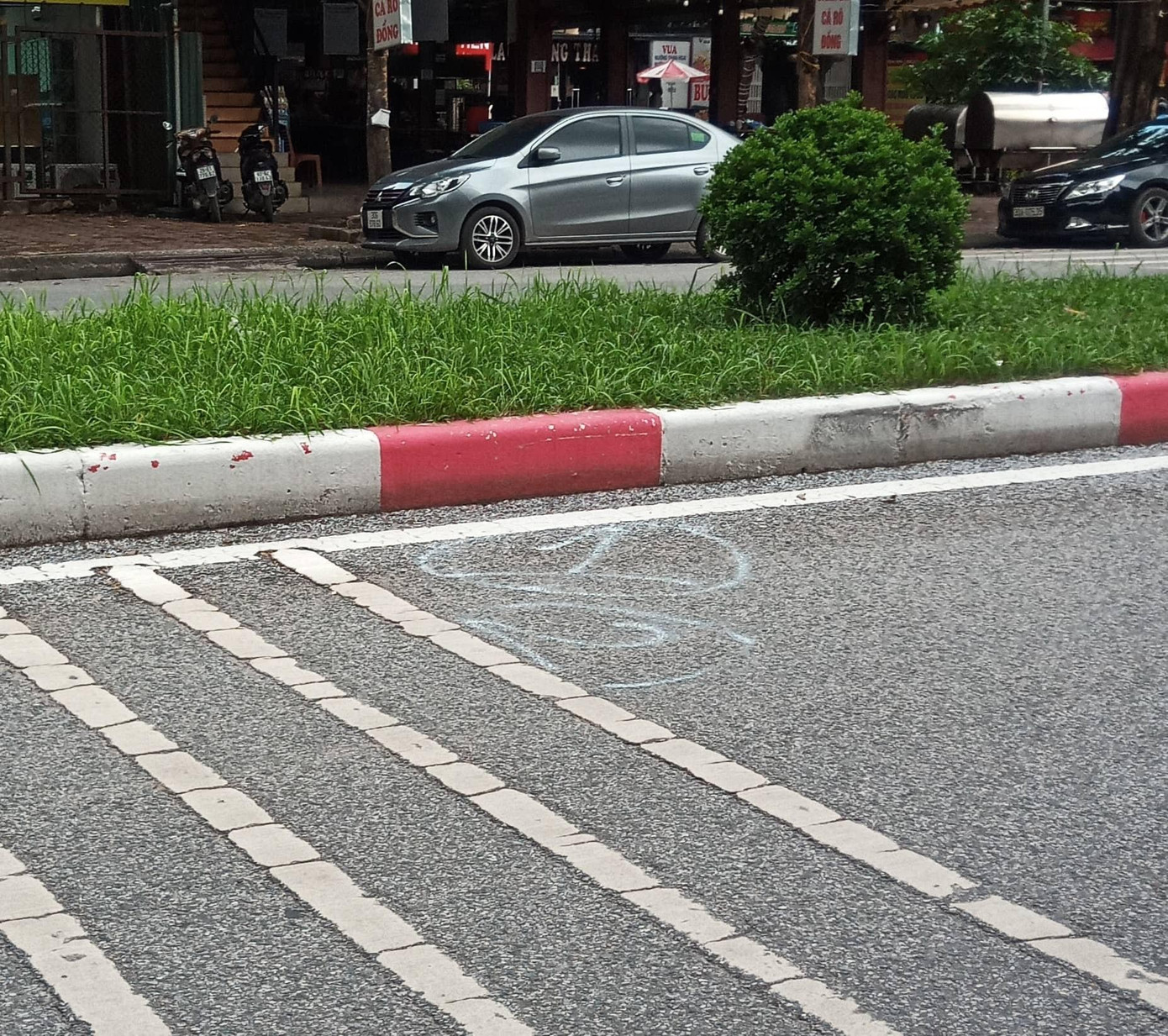 Khu vực xảy ra vụ tai nạn. Ảnh: N.L Khu vực xảy ra vụ tai nạn. Ảnh: N.L