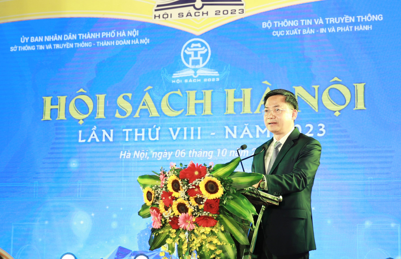 Phó Chủ tịch UBND TP Hà Nội Hà Minh Hải phát biểu khai mạc Hội sách Hà Nội. Phó Chủ tịch UBND TP Hà Nội Hà Minh Hải phát biểu khai mạc Hội sách Hà Nội.