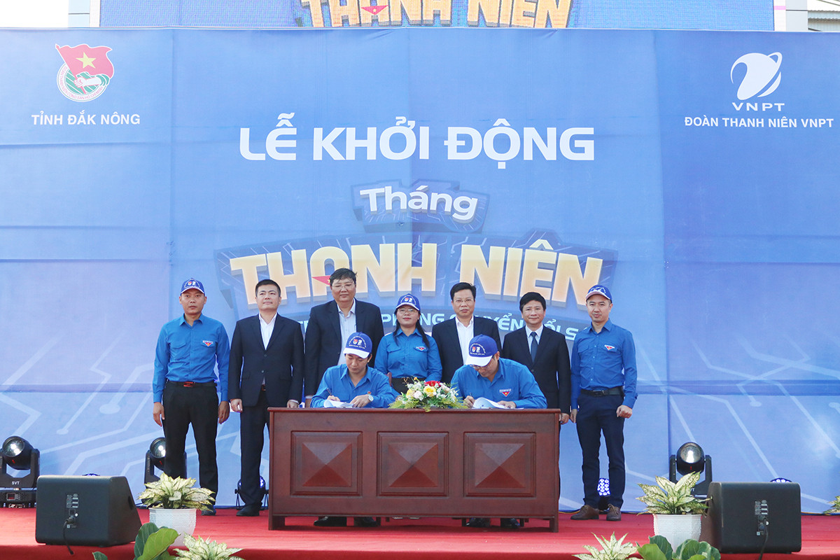 Tỉnh Đoàn Đắk Nông và Đoàn Thanh niên VNPT ký thỏa thuận hợp tác thúc đẩy chuyển đổi