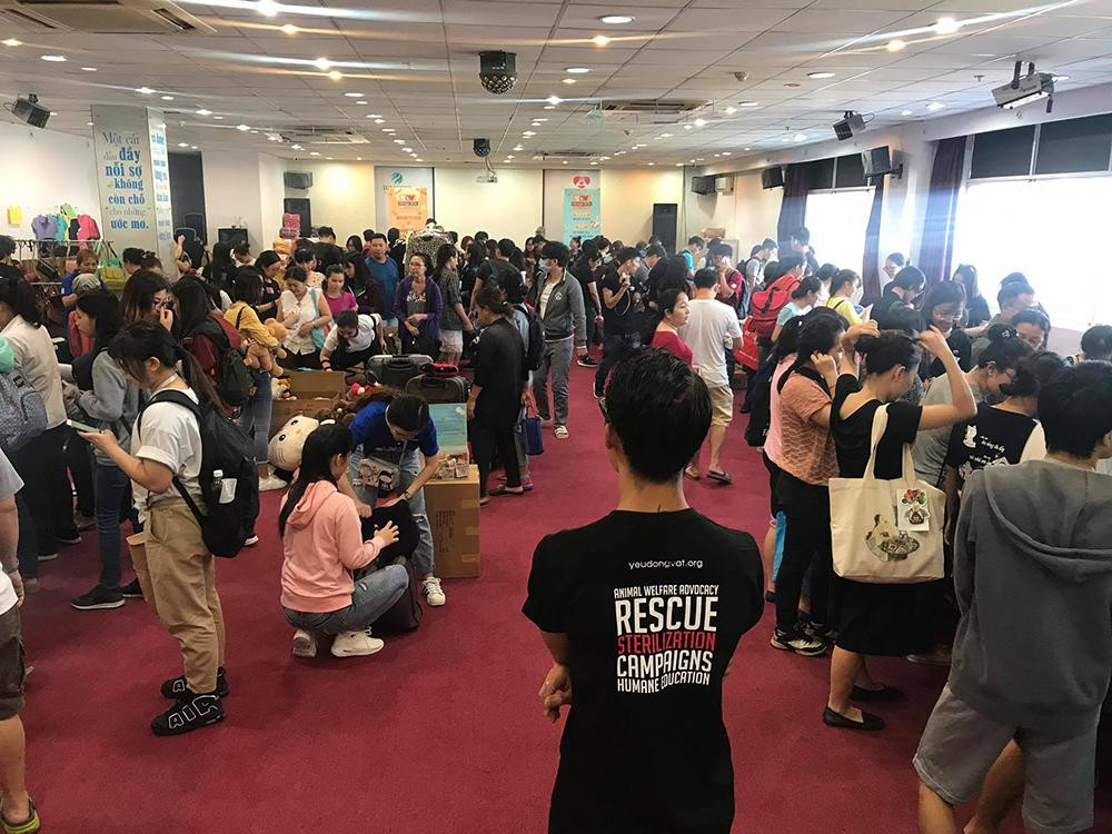 Một sự kiện bán hàng gây quỹ để cứu hộ, chăm sóc chó mèo do CLB YDV tổ chức, thu hút rất đông giới trẻ tham gia. Một sự kiện bán hàng gây quỹ để cứu hộ, chăm sóc chó mèo do CLB YDV tổ chức, thu hút rất đông giới trẻ tham gia.
