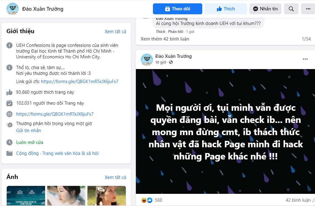 Trang confessions của ĐH Kinh tế TP. HCM đề nghị thành viên không "cà khịa".