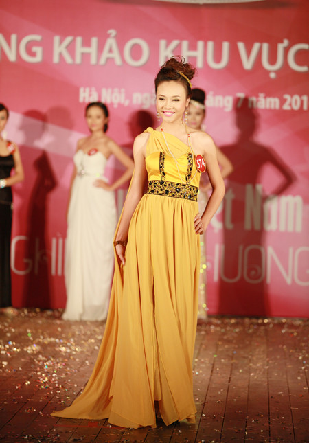 Thí sinh Đàm Thu Trang. Ảnh: Thành Long Thí sinh Đàm Thu Trang