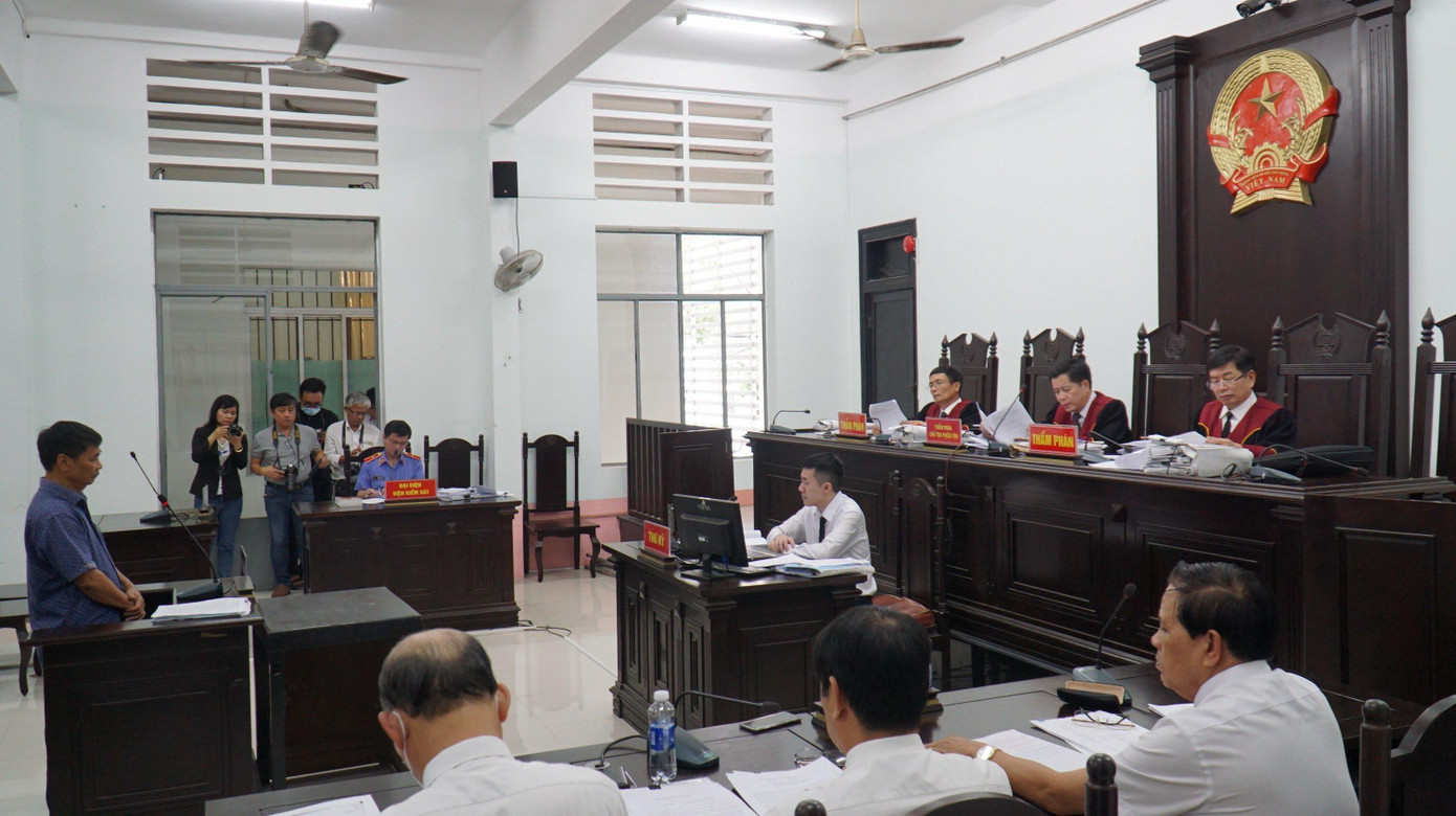 Toàn cảnh phiên toà phúc thẩm. Ảnh L.H Toàn cảnh phiên toà phúc thẩm. Ảnh L.H