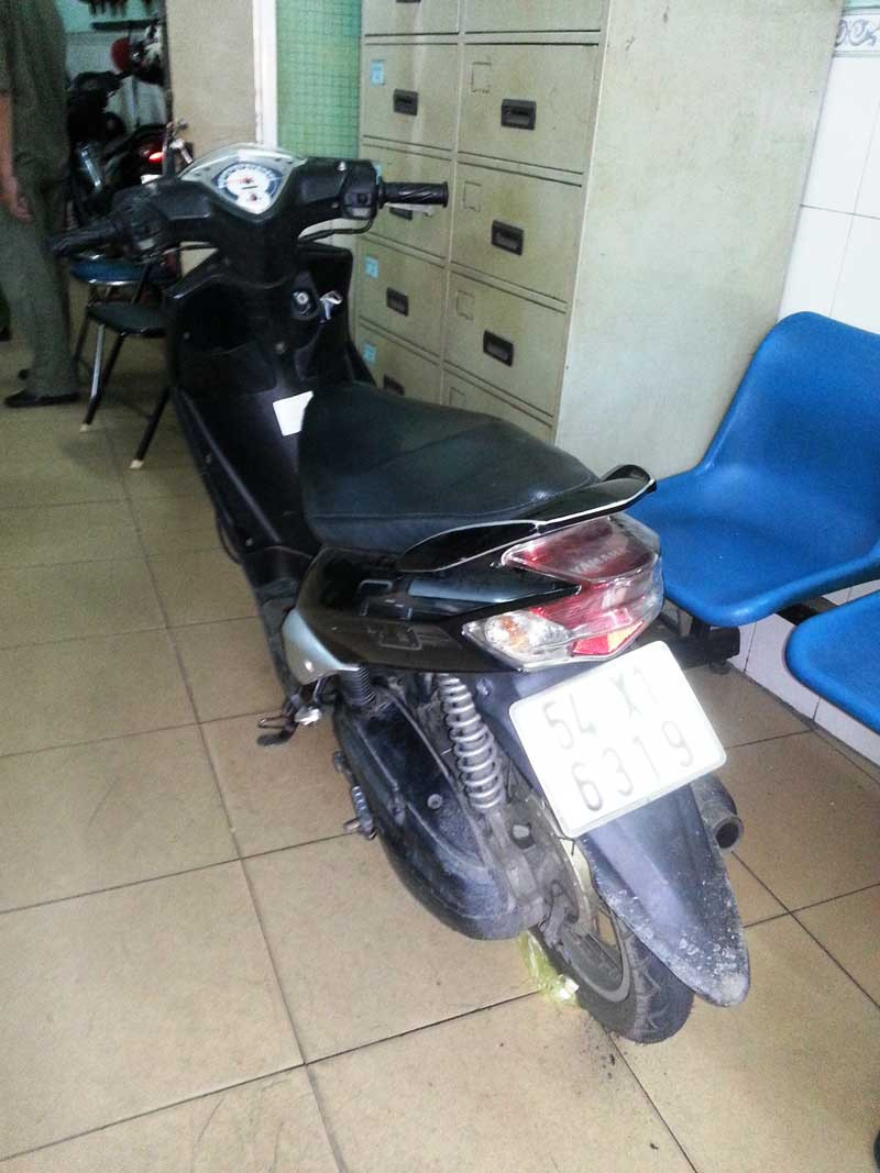 Chiếc xe Mio, 2 đối tượng sử dụng để đi cướp