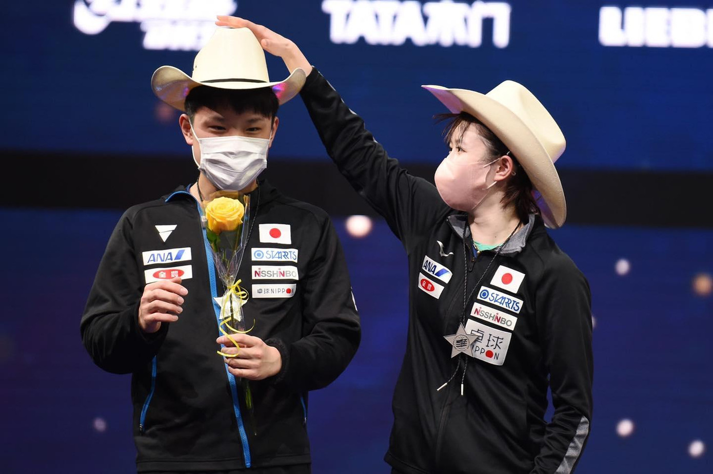 Harimoto và Hina Hayata hài lòng với vị trị thứ nhì tại Giải vô địch thế giới