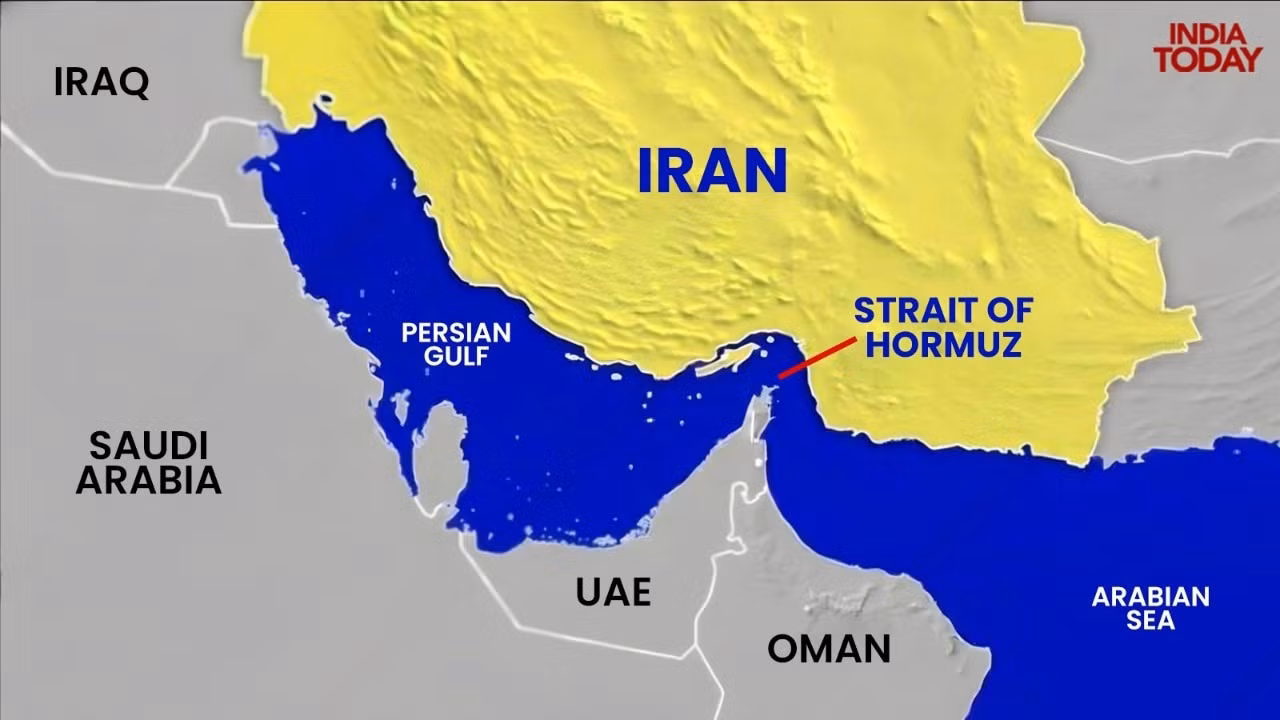 Vị trí Eo biển Hormuz. (Bản đồ: India Today)