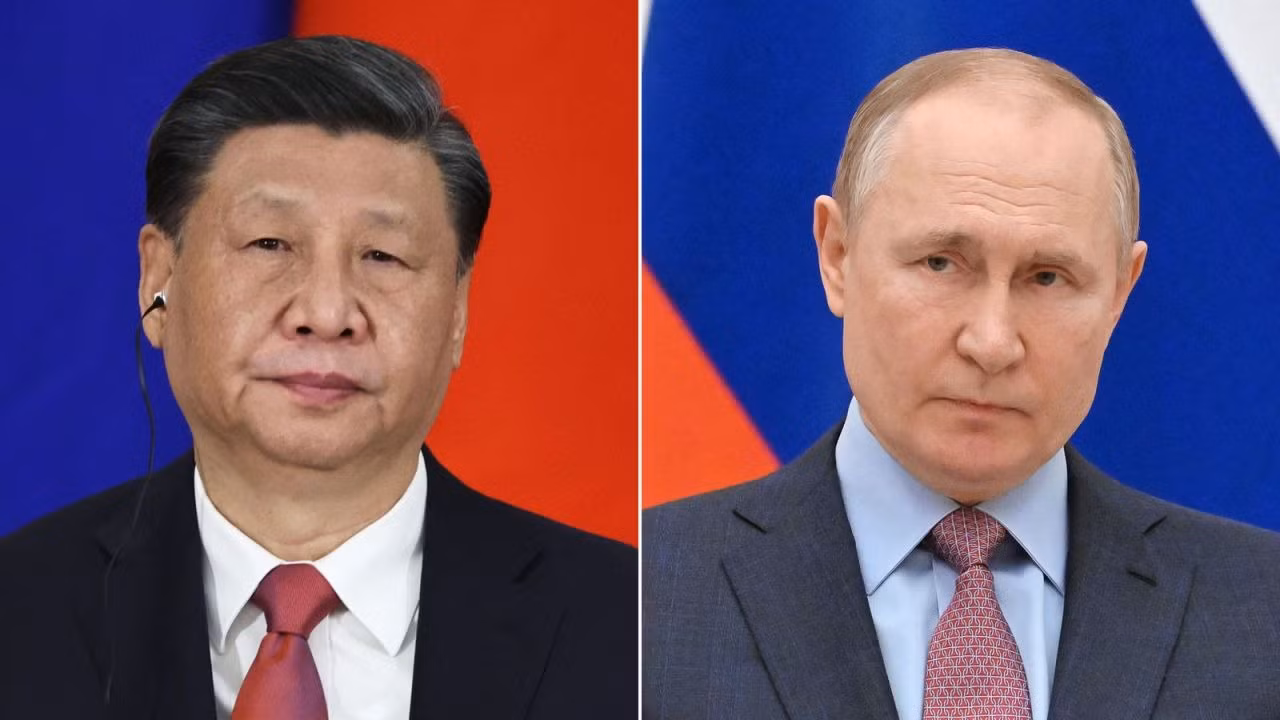 Tổng thống Nga Vladimir Putin và Chủ tịch Trung Quốc Tập Cận Bình. (Ảnh: Getty Images)