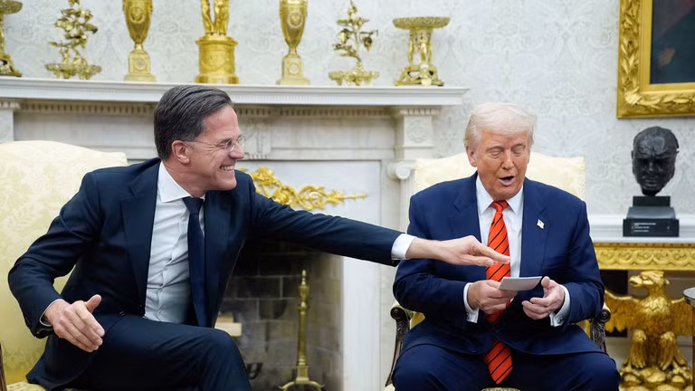 Tổng thống Mỹ Donald Trump và Tổng thư ký NATO Mark Rutte. (Ảnh: CNP) Tổng thống Mỹ Donald Trump và Tổng thư ký NATO Mark Rutte. (Ảnh: CNP)