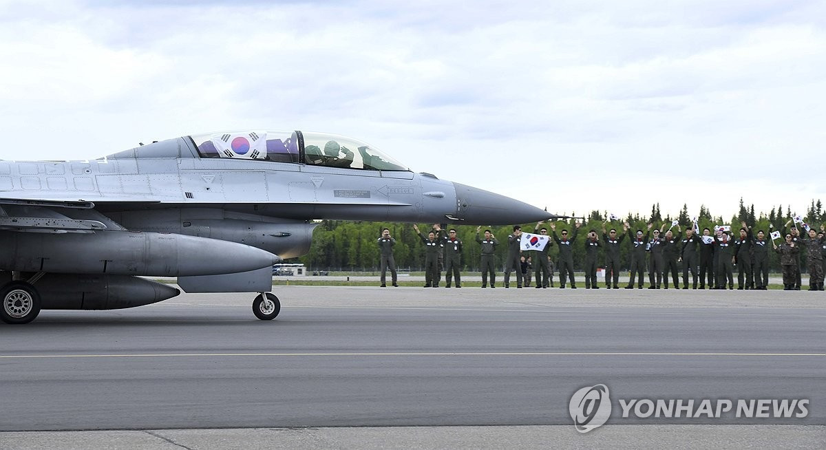 Máy bay chiến đấu KF-16 tại cuộc tập trận Red Flag. (Ảnh: Yonhap)