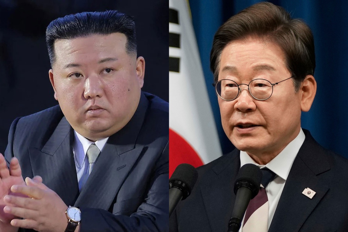 Chủ tịch Triều Tiên Kim Jong-un và Tổng thống Hàn Quốc Lee Jae-myung. (Ảnh: Reuters)