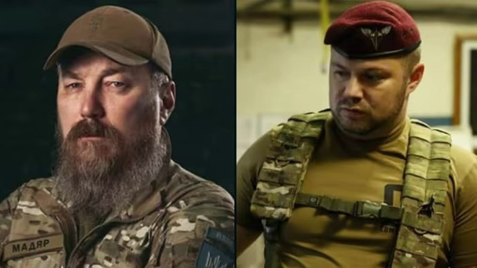 Ông Robert "Magyar" Brovdi (trái) và ông Oleh Apostol (phải). (Ảnh: Pravda)