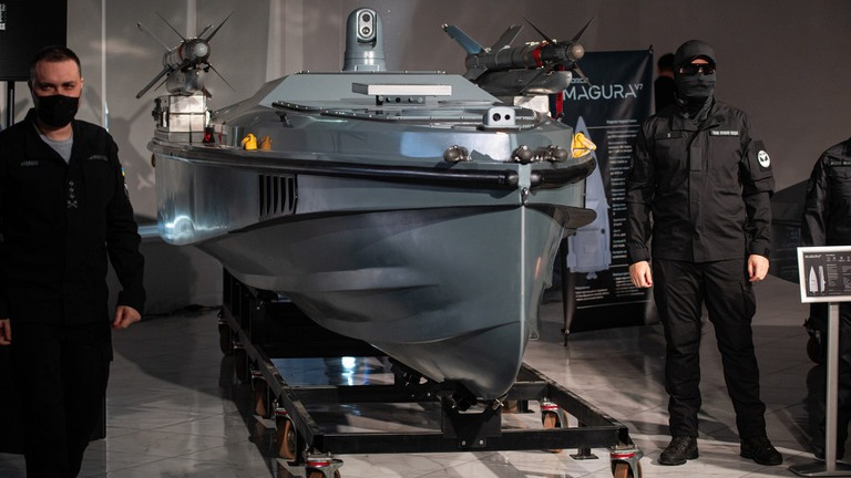 Xuồng không người lái của Ukraine. (Ảnh: Getty Images) Xuồng không người lái của Ukraine. (Ảnh: Getty Images)