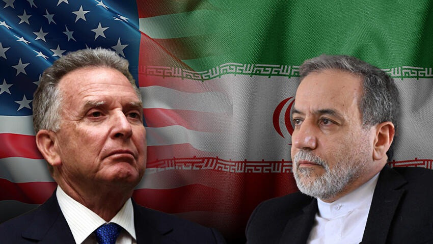 Đặc phái viên Mỹ về Trung Đông Steve Witkoff và Bộ trưởng Ngoại giao Iran Abbas Araqchi. (Ảnh: Ynet)