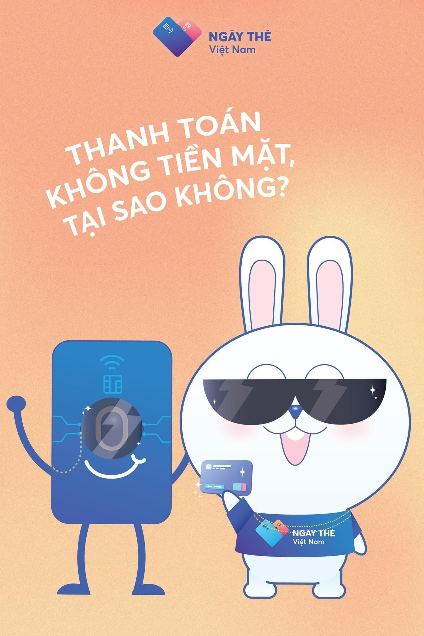 Tạo hình 2 nhân vật Thỏ và Thẻ của Ngày Thẻ Việt Nam