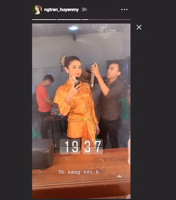 Hoàng Thuỳ được xướng tên, fans chế ảnh Mâu Thuỷ đội vương miện Miss Universe ảnh 12