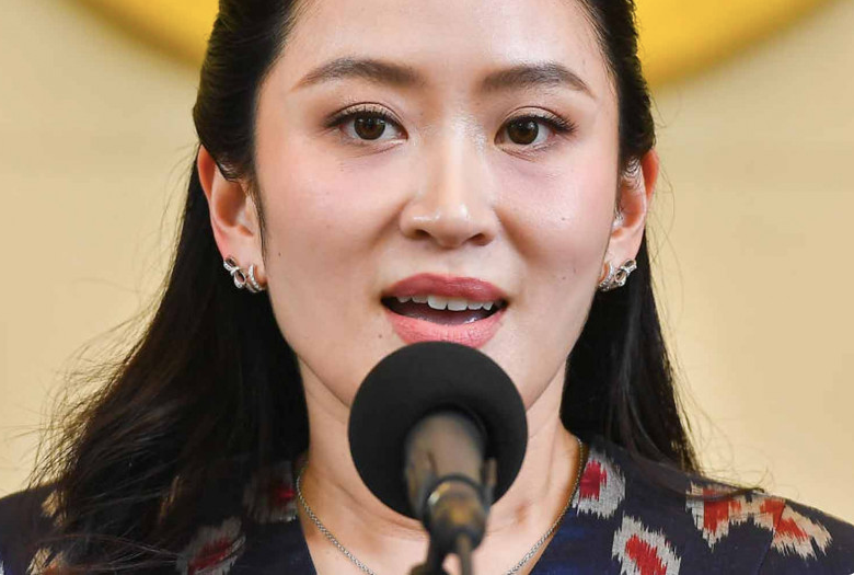 Thủ tướng Thái Lan Paetongtarn Shinawatra trong cuộc họp báo chiều 18/6. (Ảnh: Bangkok Post)