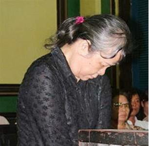 Thái Thị Thanh Liên tại tòa. Ảnh : PV Thái Thị Thanh Liên tại tòa. Ảnh : PV