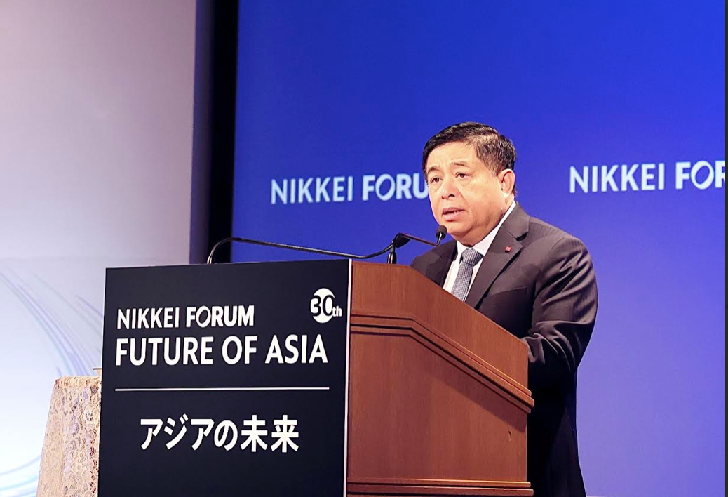 Phó Thủ tướng Nguyễn Chí Dũng phát biểu tại Hội nghị Tương lai châu Á. Ảnh: Mofa Phó Thủ tướng Nguyễn Chí Dũng phát biểu tại Hội nghị Tương lai châu Á. Ảnh: Mofa