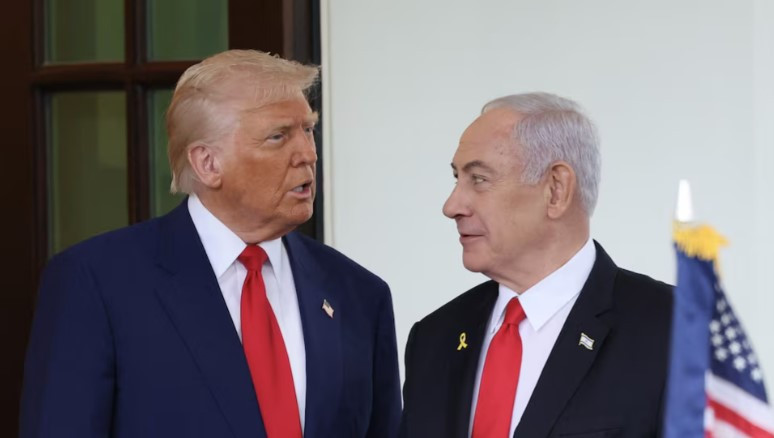 Tổng thống Mỹ Donald Trump và Thủ tướng Israel Benjamin Netanyahu trong cuộc gặp ở Nhà Trắng, ngày 7/4.
