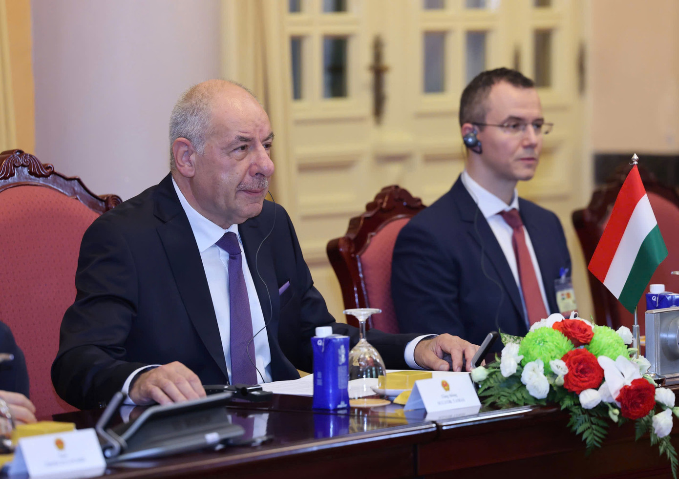 Tổng thống Hungary Sulyok Tamas tại cuộc hội đàm. Ảnh: Nhật Minh Tổng thống Hungary Sulyok Tamas tại cuộc hội đàm. Ảnh: Nhật Minh