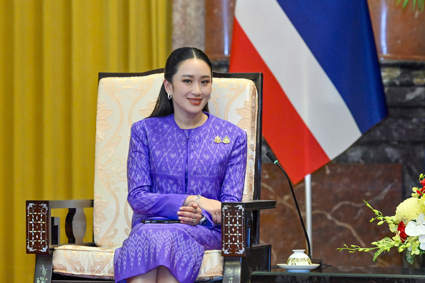 Thủ tướng Thái Lan Paetongtarn Shinawatra tại cuộc hội kiến. Ảnh: Như Ý