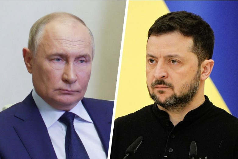 Tổng thống Nga Vladimir Putin và Tổng thống Ukraine Volodymir Zelensky. (Ảnh: AP) Tổng thống Nga Vladimir Putin và Tổng thống Ukraine Volodymir Zelensky. (Ảnh: AP)