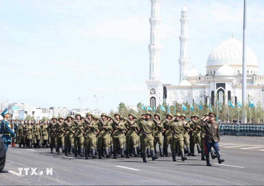 Hình ảnh tại lễ duyệt binh. Ảnh: TTXVN.