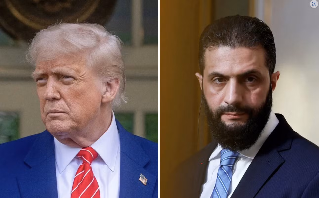 Tổng thống Mỹ Donald Trump và Tổng thống lâm thời Syria Ahmad al-Sharaa. (Ảnh: AP) Tổng thống Mỹ Donald Trump và Tổng thống lâm thời Syria Ahmad al-Sharaa. (Ảnh: AP)