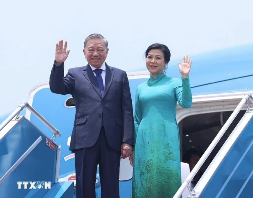 Tổng Bí thư Tô Lâm và Phu nhân rời Hà Nội, lên đường thăm cấp Nhà nước Kazakhstan, Azerbaijan, Belarus và thăm chính thức Liên bang Nga. Ảnh: TTXVN